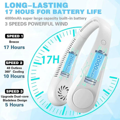 Rechargeable Portable Hanging Neck Fan