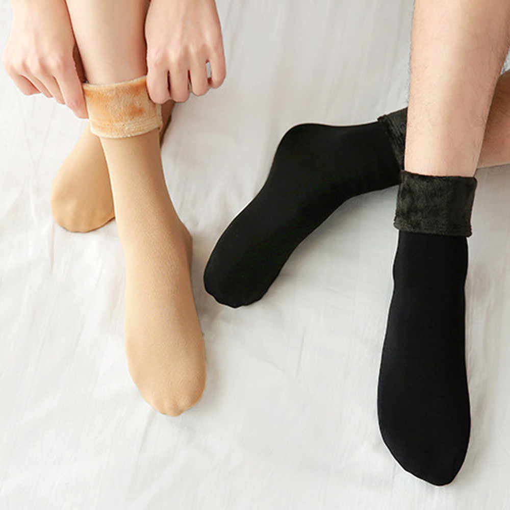 2 Pairs Ladies Velvet Cashmere Warm Socks For Ladies– Thick Wool Socks for Autumn, Winter, Spring