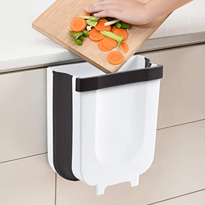 Kitchen Cupboard Back Hanging Trash Can Collapsible Garbage Waste Bin for Kitchen Cabinet Door