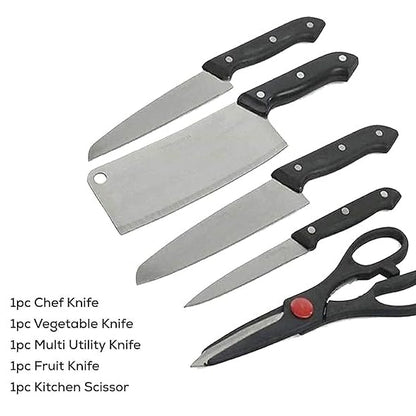 Premium 5-Piece Kitchen Knife Set 🔪 (FREE HOME DELIVERY)