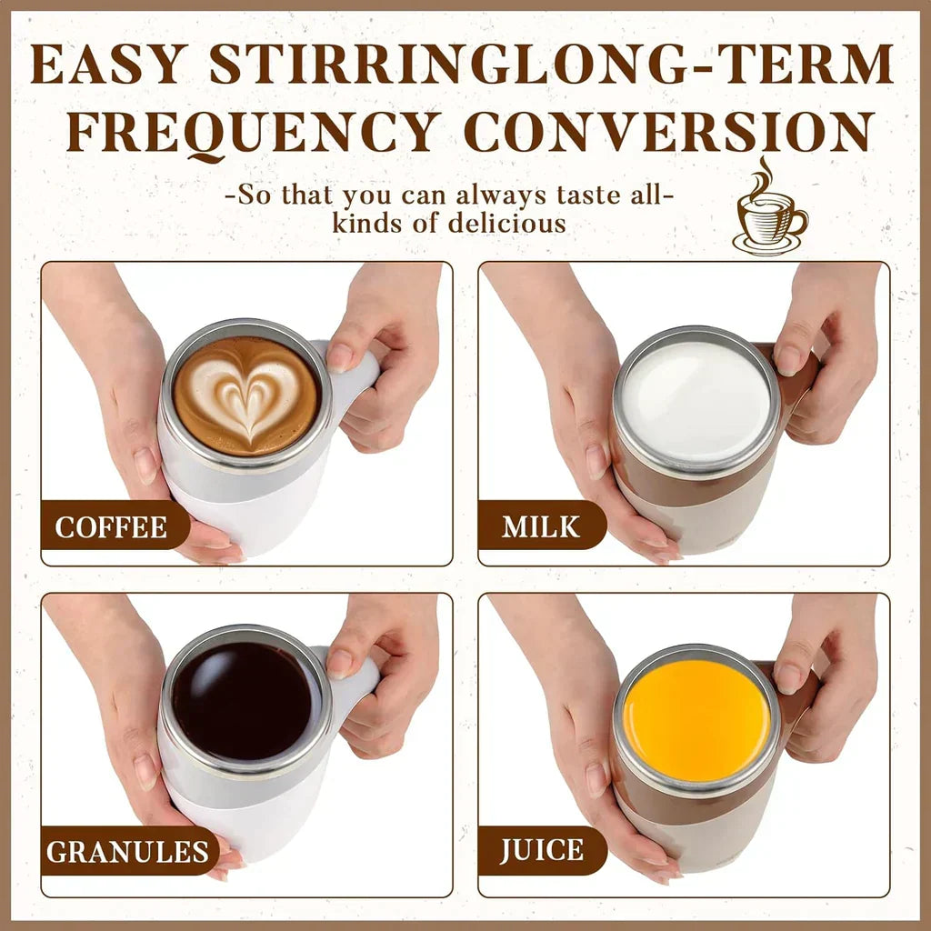 Stainless Steel Mixing Cup, Automatic Magnetic self Stirring Coffee Mug