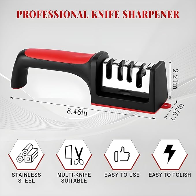 4 Stage Knife Sharpener 🔪 (FREE HOME DELIVERY)