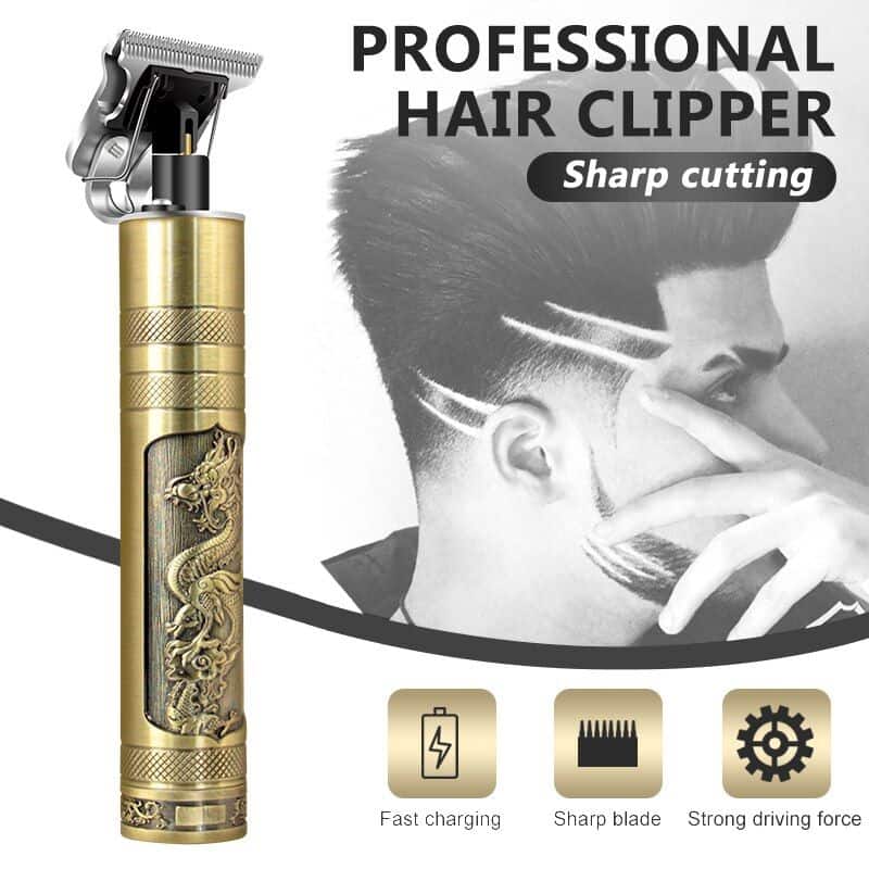 Vintage T9 Hair Trimmer - Shaving Machine Professional Hair Clipper - Rechargeable Electric Shaver Hair Removal Cutting Machine