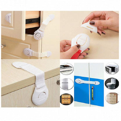 (Pack of 6) Child Safety Lock Baby Child Safety Care Plastic Lock