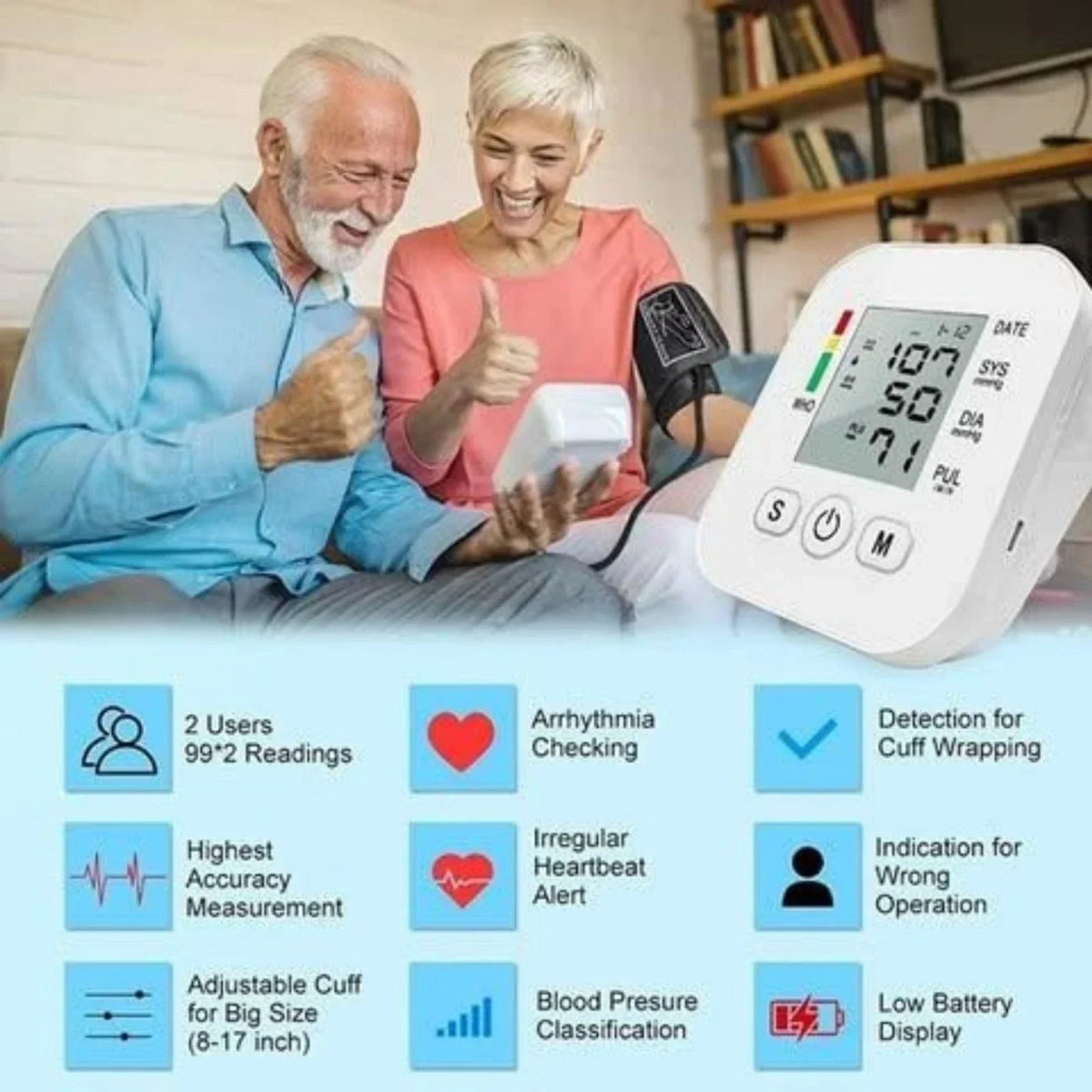 Automatic Digital monitor Bp Machine (With Free Home Delivery)
